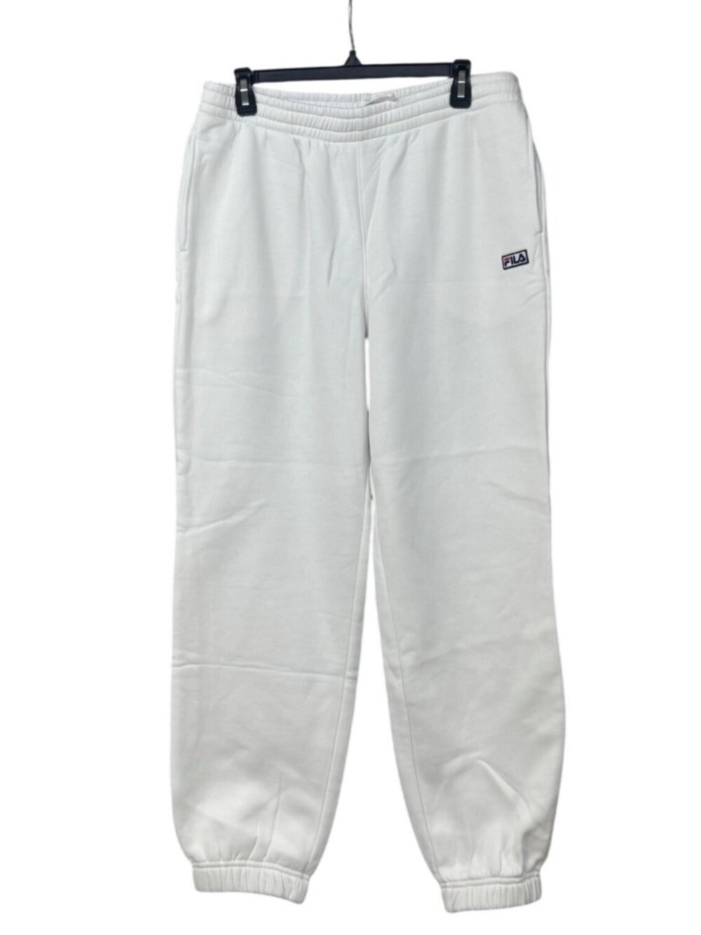 FILA women's Fleece Joggers, White, Sz. L - Picture 10 of 11